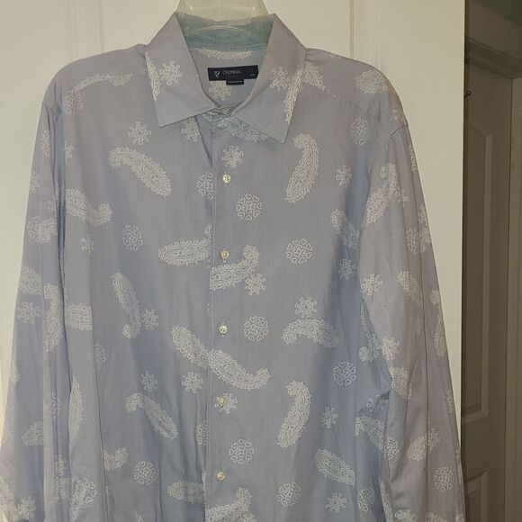 Cremieux Men's Paisley Cotton Button Down Shirt - Picture 3 of 13